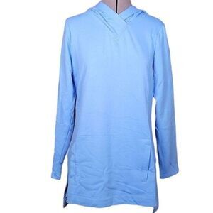 NWOT Denim & Co Long Sleeve Tunic w/Hood & Kangaroo Pocket Sz XXS